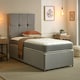 image 3 of 7-Inch Hybrid Sprung Mattress - Soft Firmness Deep Quilted Sleep Surface | Grey | Single