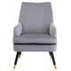 image 1 of Interiors by Grey Velvet Armchair, Built to Last Lounge Chair, Easy to Maintain Velvet Chair, Reliable Armchair