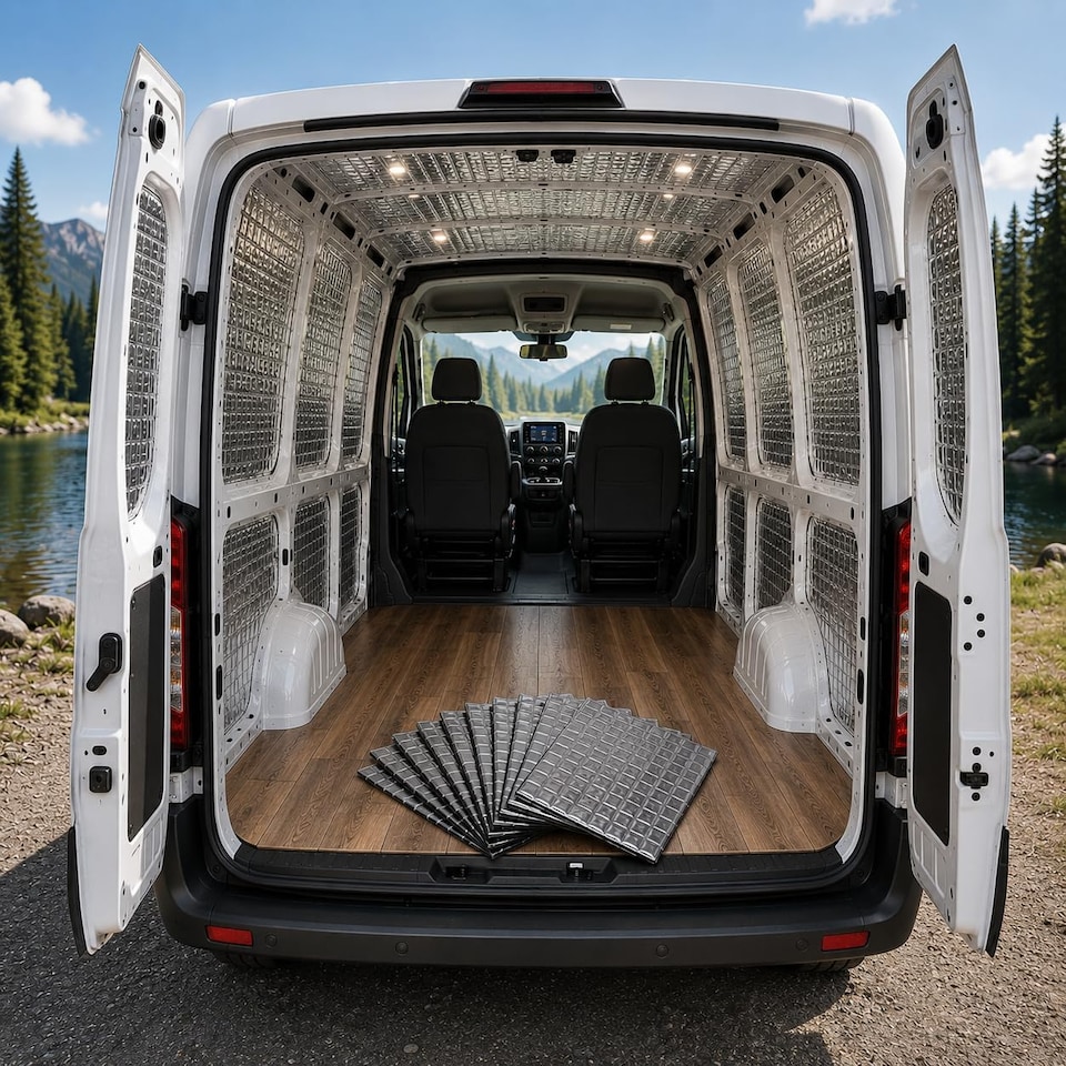 image 1 of Sound Deadening Proofing Mat 10pcs Butyl Car/Van Vibration Damping
