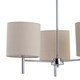 image 2 of Brea - Chrome 3 Light Fitting with Natural Linen Shades | Chrome | Brown | 1