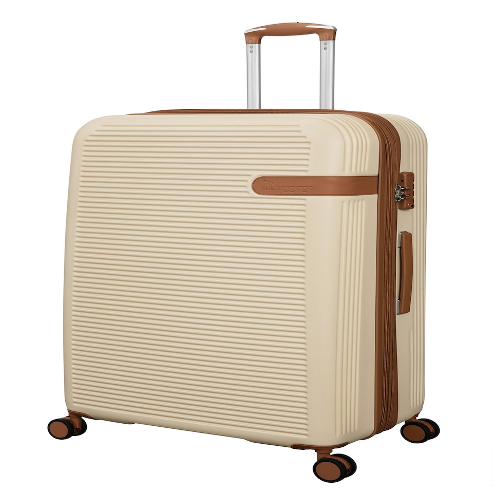 image 1 of IT Luggage Clarify Creme Large Suitcase with TSA Lock Cream | Large