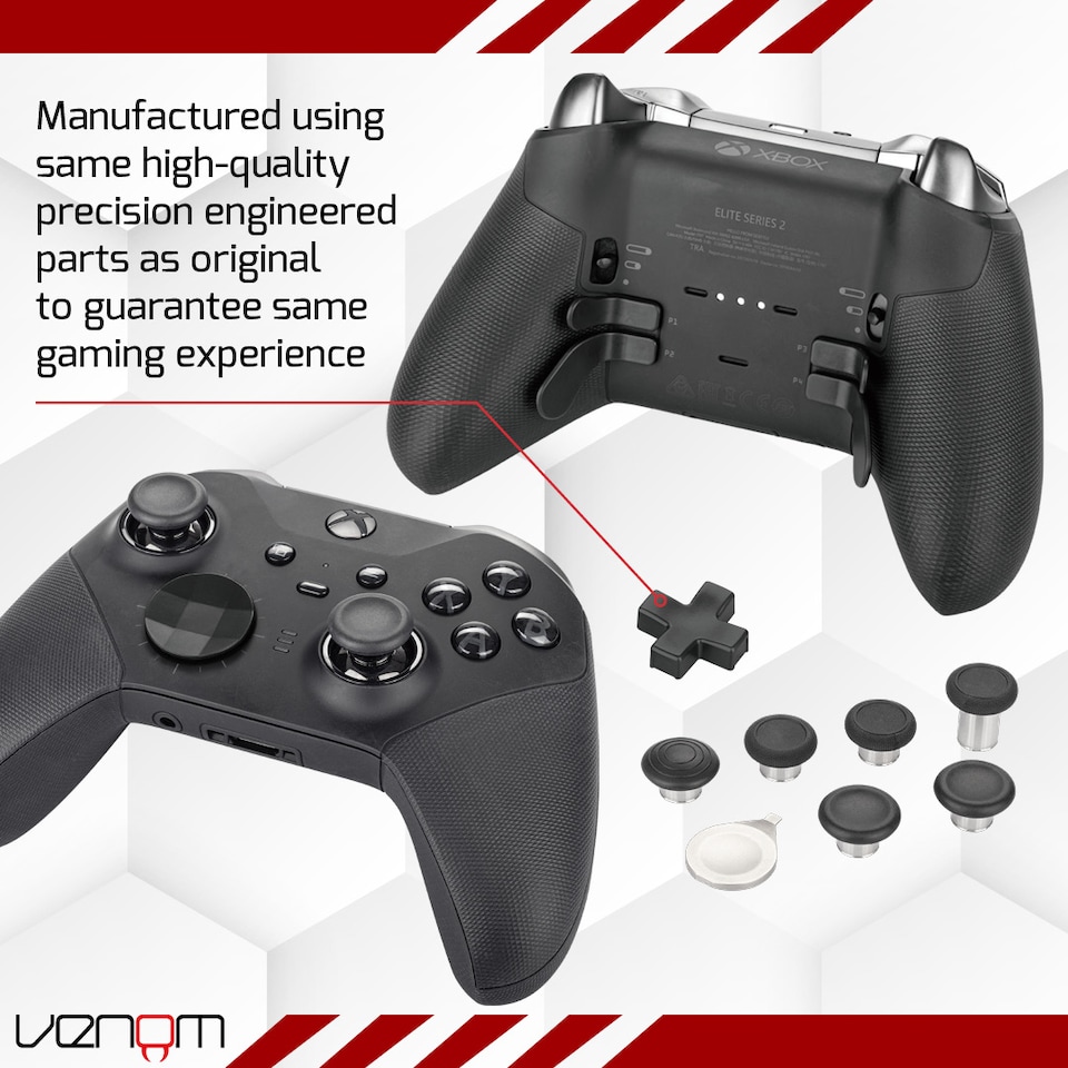 Venom Xbox Elite Series 2 Controller Accessory Kit - Black - Tesco
