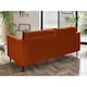 image 3 of Furniturebox Jolene 3 Seater Burnt Orange Velvet Sofa