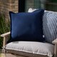 image 1 of Yard Holmfirth Canvas Outdoor Cushion | Blue | Navy