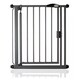 image 1 of Safetots Pressure Fit Self Closing Stair Gate, Narrow, 68.5cm - 75cm, Slate Grey, Auto Closing Baby Gate, Safety Barrier