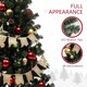 image 5 of HOMCOM 5ft Artificial Christmas Tree with LED Lights and Red Decorations