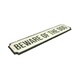 image 2 of Beware of the Dog Long Cast Iron Sign Plaque Wall Fence Gate Post House Home
