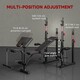 image 4 of SPORTNOW Weight Bench with Two Barbell Racks, Preacher Curl Bench