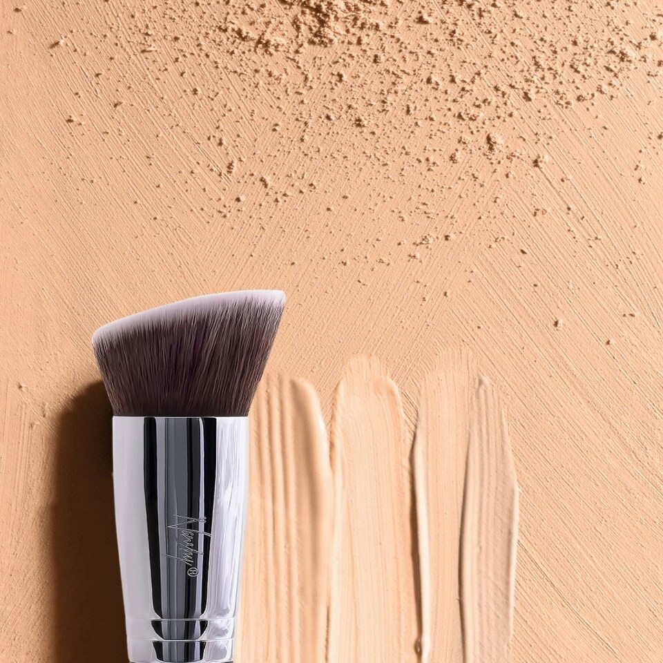 image 1 of Nanshy Angled Airbrush Makeup Brush Black