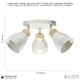 image 5 of Contemporary Scandinavian Designed Triple Spot Ceiling Light in Muted Dove Grey | Grey