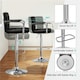 image 5 of Yaheetech Set of 2 Faux Leather Bar Stools | Black