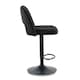 image 2 of SONARA Set of 3 Adjustable Velvet Upholstered Breakfast Bar Stools | Black