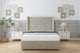 image 1 of Sloomy Devonshire Cream Plush Divan Bed With Mattress No Drawers With 54" Wingback Headboard 4'6 Double | Cream | Cream | Double | 1