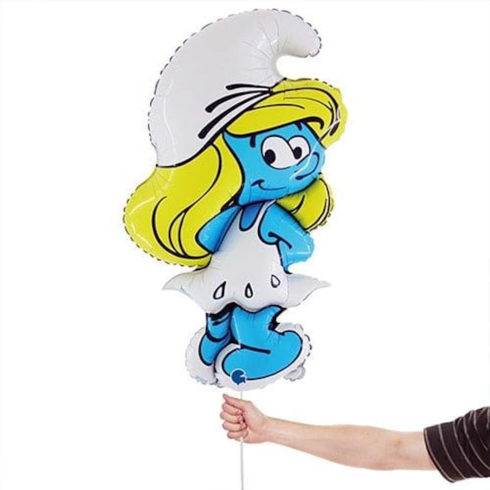image 1 of Smurfette (Smurfs) Giant Helium Foil Balloon 81cm / 32 in Blue