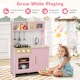 image 9 of COSTWAY Kids Kitchen Playset Pretend Play Kitchen Set with Sounds-Pink