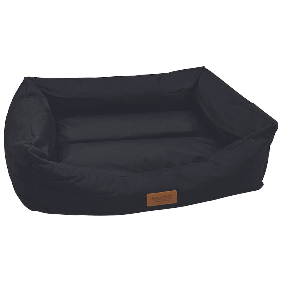 HugglePets Water-Proof Dog Lounger Bed - Black - Medium
