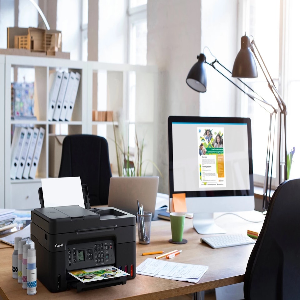 image 1 of Canon PIXMA G4570 Wireless Colour All-in-one Refillable MegaTank Inkjet Printer, Inkjet, Colour printing, 4800 x 1200 DPI, A4, Direct printing, Black | Black | Black | 25 - 400%