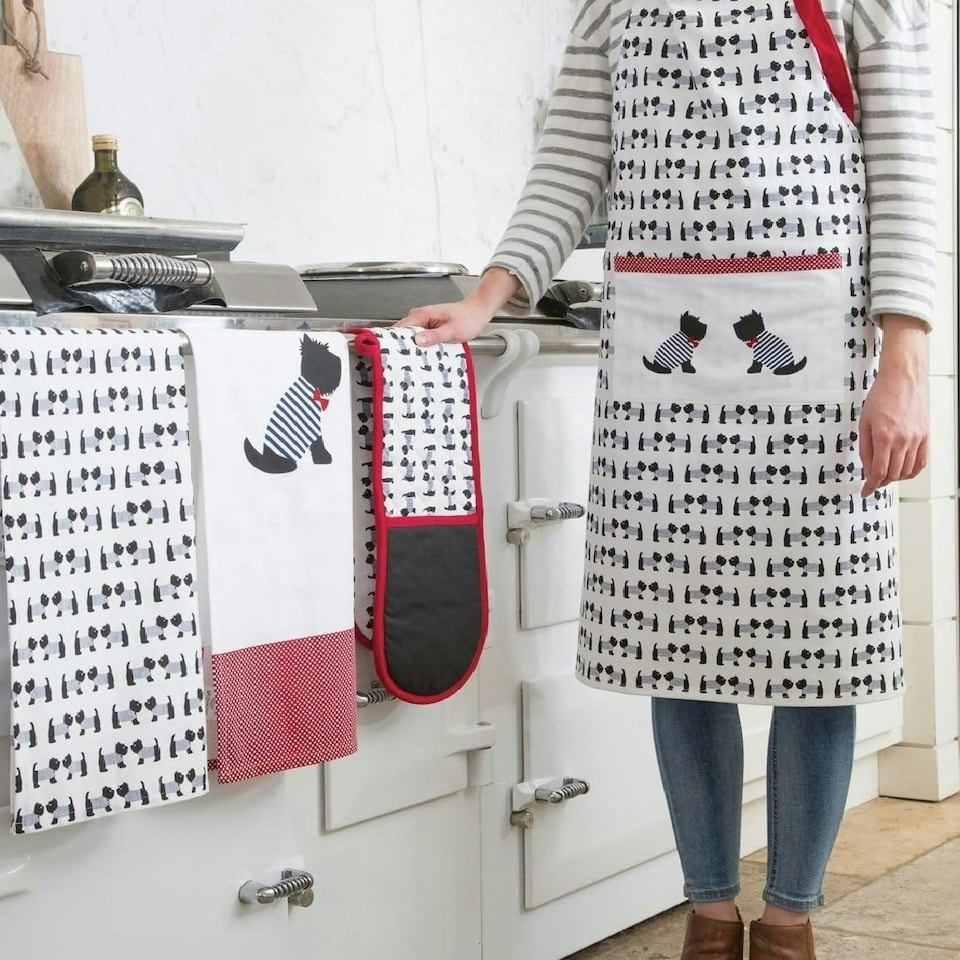image 1 of Kitchencraft Double Oven Glove Westie Black