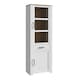 image 1 of Bohol 2 Door 1 Drawer Narrow Display Cabinet in Riviera Oak/White