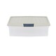 image 4 of Wham Clip 5x 13.2L Square Plastic Storage Boxes with Clip Lock Lids. Ideal for Home, Office, Toys & More - Clear/Stone | Cream | Stone | 5
