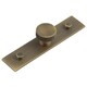 image 1 of Stylish 30mm Antique Brass Cupboard Knob with Backplate - Kitchen Cabinet Knob