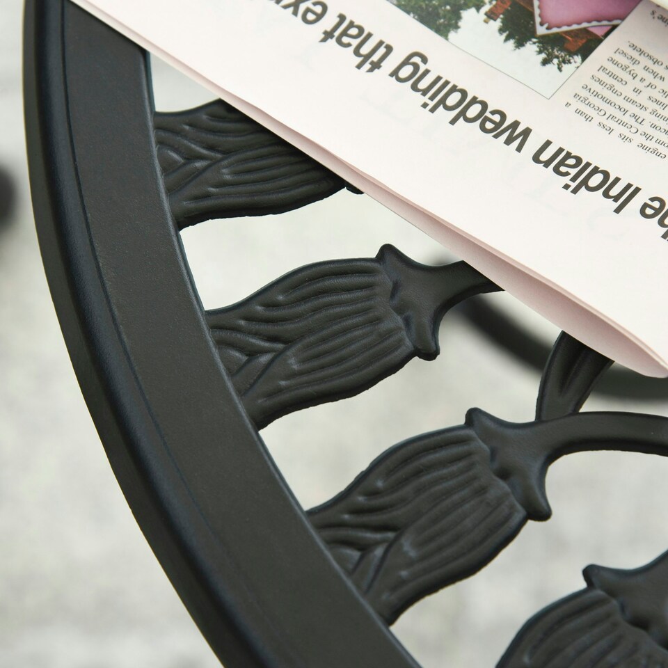 image 1 of Outsunny 3 Piece Bistro Set, Aluminium Garden Furniture with Umbrella Hole