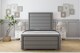 image 1 of Sloomy Ashford Pewter Dumfries Bed Frame With 50" Upholstered Headboard 3' Single
