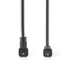 image 3 of Nedis 2m Digital Audio Optical TosLink SPDif Cable, Optical Male to Optical Male, Rotating Angled - Black