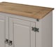 image 4 of Mercers Furniture Corona Grey Painted Wax 2 Door Cupboard Sideboard Solid Wood Pine Wooden with Mexican Styling