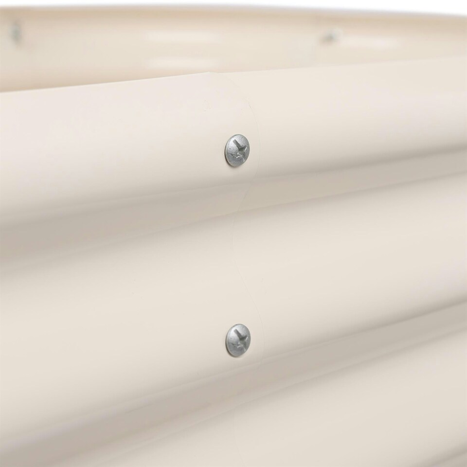 image 1 of Harbour Housewares Round Raised Garden Beds - 90cm x 45cm - Ivory - Pack of 2 Cream
