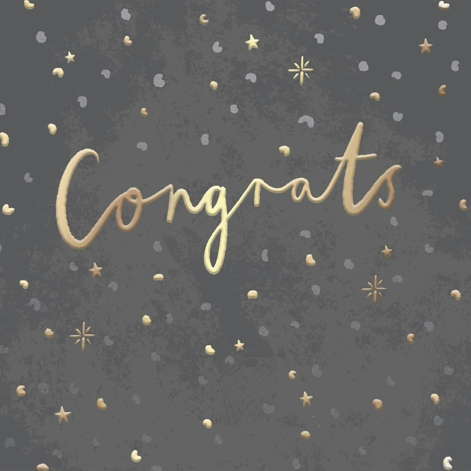 image 1 of Stunning Luxury Foiled Well Done Congratulations Card