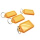 image 5 of Pack of 50 Large Orange Identity Tag Key Rings - Sliding Fob Keyrings Coloured