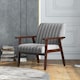 image 2 of HOMCOM Modern Accent Chair Upholstered Armchair for Bedroom Living Room Grey