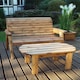 image 2 of Deluxe Bench Set Quality, Wooden Garden Furniture - W120 x D170 x H98 - Fully Assembled