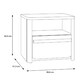 image 5 of Surfinio Grey 1 Drawer 1 Open Shelf Bedside Cabinet