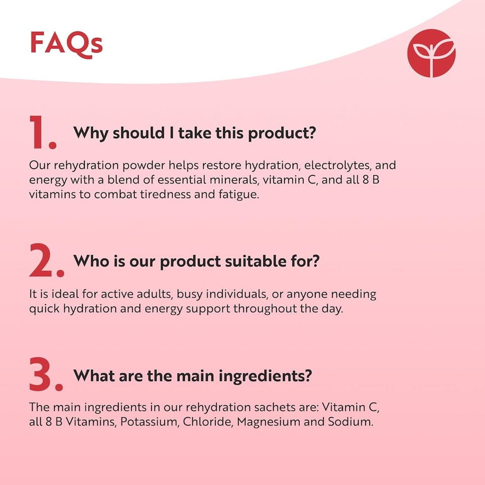 image 1 of Hydravive Rehydration Electrolytes Powder - Watermelon - High Strength Vitamin C & All 8 B Vitamins: B1, B3, B5, B12 - Electrolyte Drinks - 250g