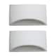 image 1 of Set of 2 Marmo - White G9 Plaster Wall Lights | White | 2