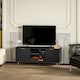 image 6 of HOMCOM Modern TV Stand Cabinet with Storage for Living Room, Black
