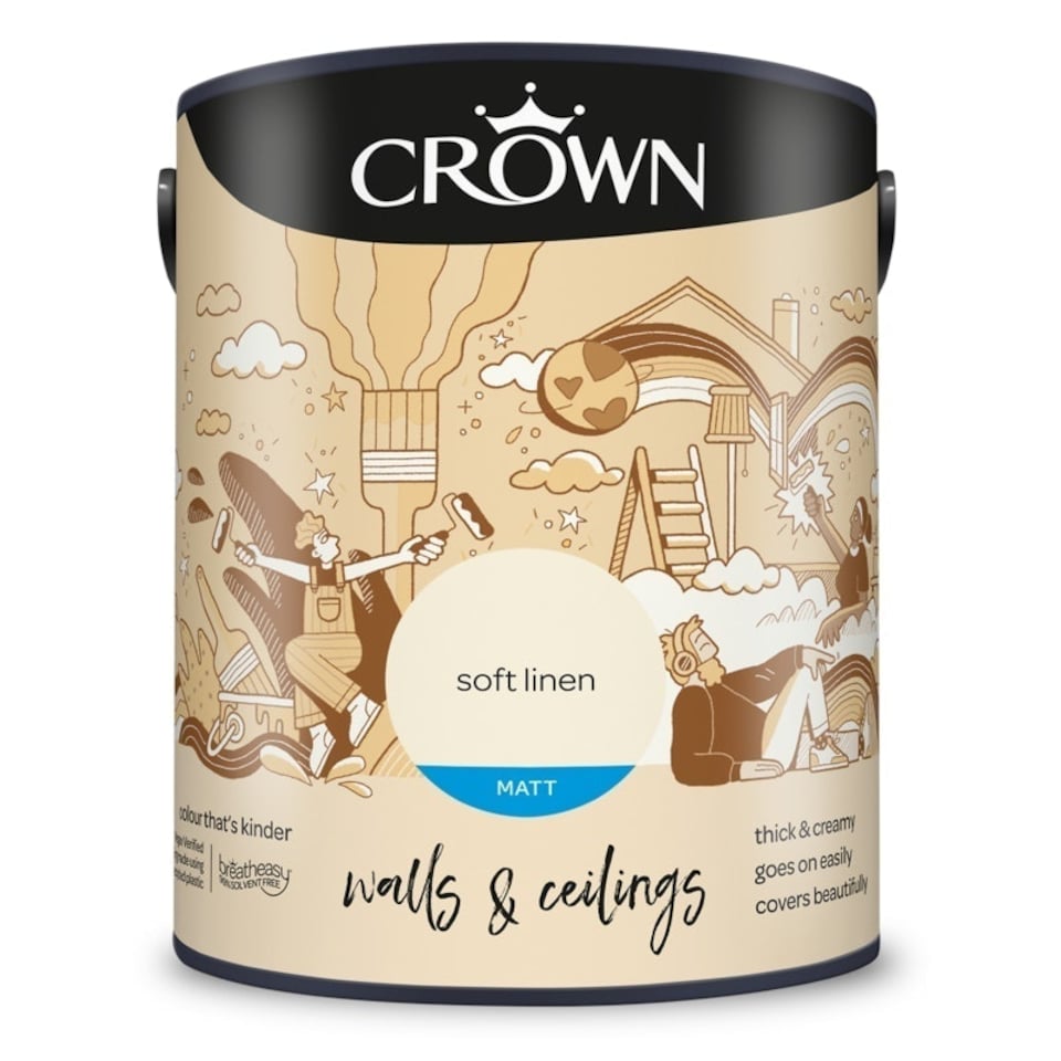 image 1 of Crown Matt Emulsion Soft Linen 5L