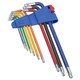 image 5 of 9pc Extra-Long Star Torx Tamper Torx keys Multicoloured with Holder T10- T50