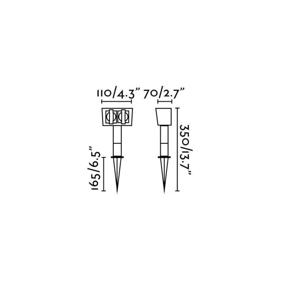 image 1 of Garten Outdoor Plug On Spike Black IP44