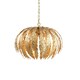 image 1 of Delphine Floral Leaves 3 Light Spherical Pendant Gold Paint, E14