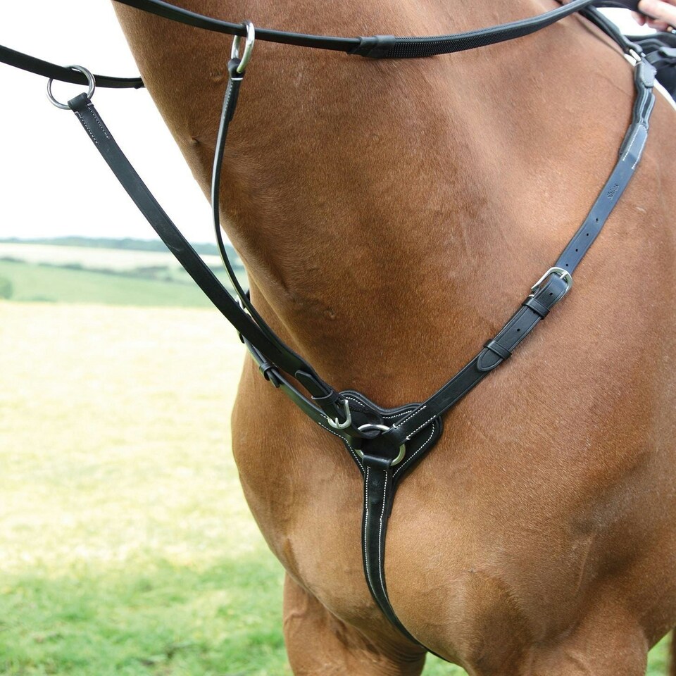 image 1 of Shires Salisbury Three Point Breastplate Brown | Colour: Australian Nut
Size: Full