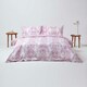 image 3 of Homescapes Pink French Toile Patterned Duvet Cover Set - Double Pink | Double