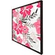 image 2 of Red & pink floral (Picutre Frame) Black | XL