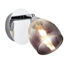 Colby 1 Light Polished Chrome And Smoked Glass Wall Light