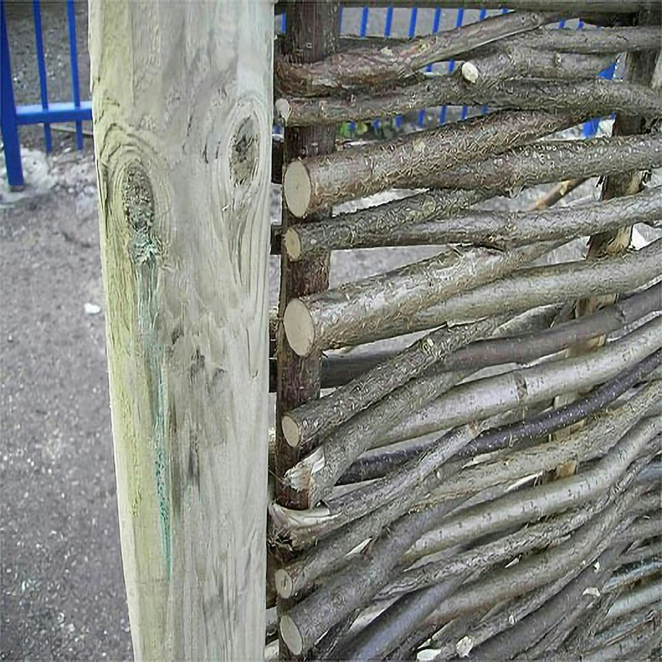 image 1 of Wooden Round Fence Post 2.43m (8ft) for Fencing, Screening and Hurdles