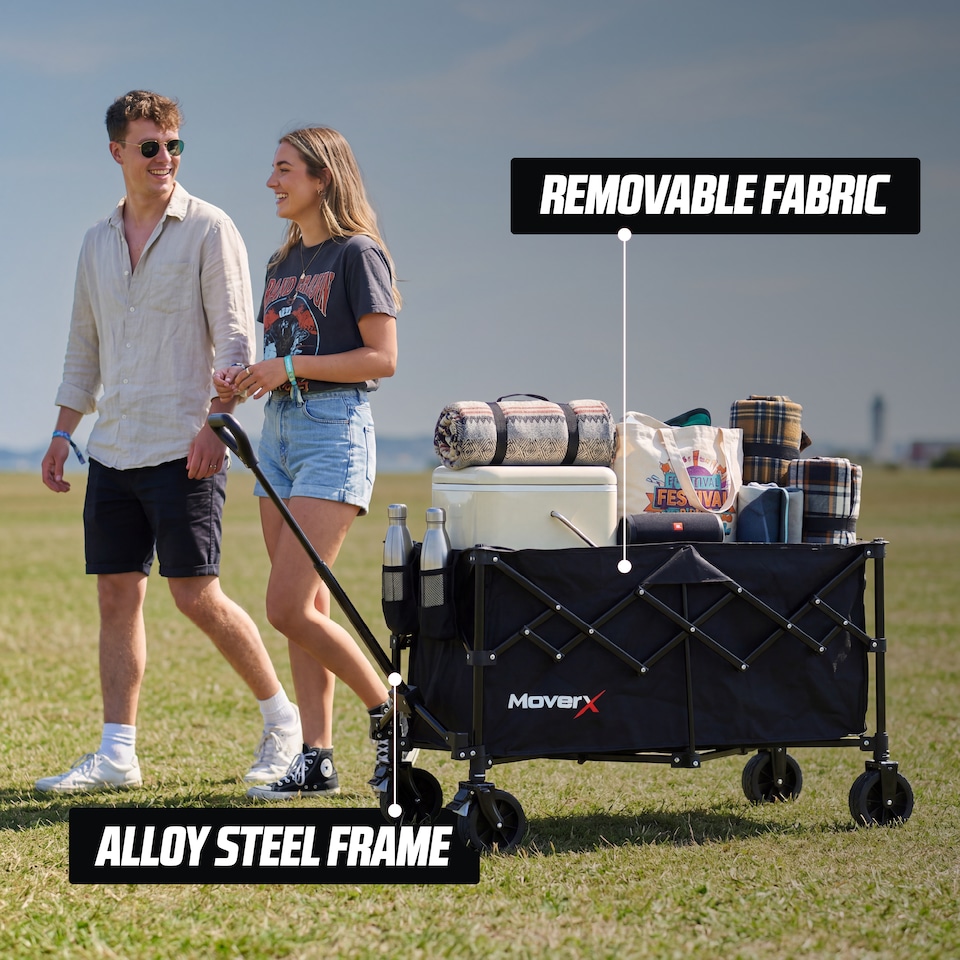 image 1 of MoverX 220L/100kg Lightweight Folding Camping Trolley / Festival Wagon