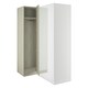 image 2 of Classic Square Panel Taupe Grey Blind Corner Wardrobe Grey
