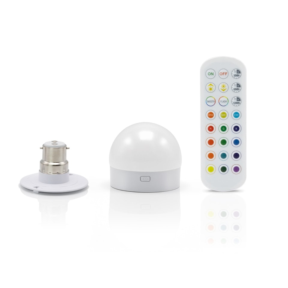 image 1 of Omniance Rechargeable Wireless LED Light with Remote | White